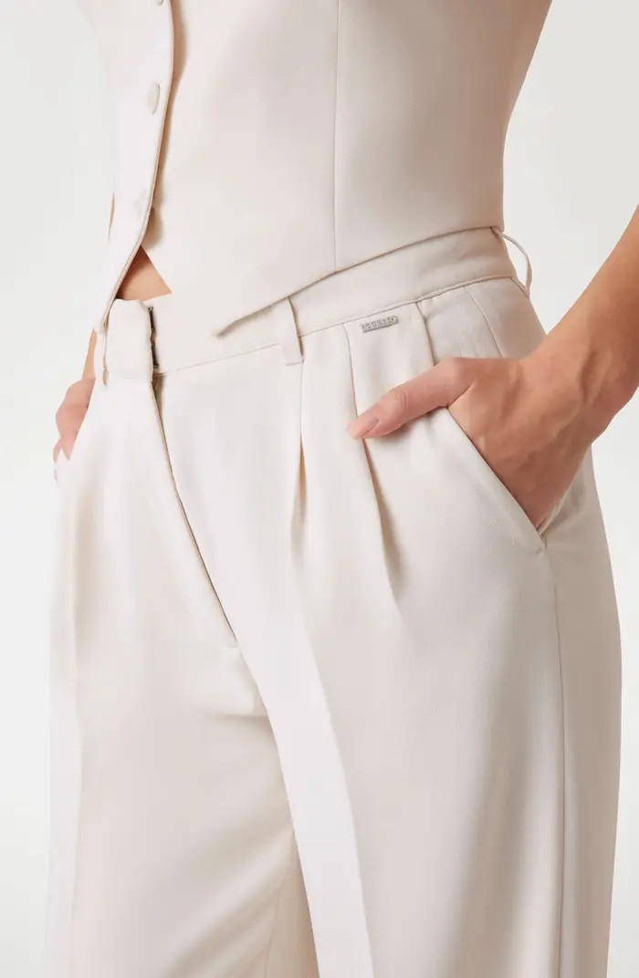 GUESS Adele Front Pleat Wide Leg Pants | Nordstrom | Nordstrom