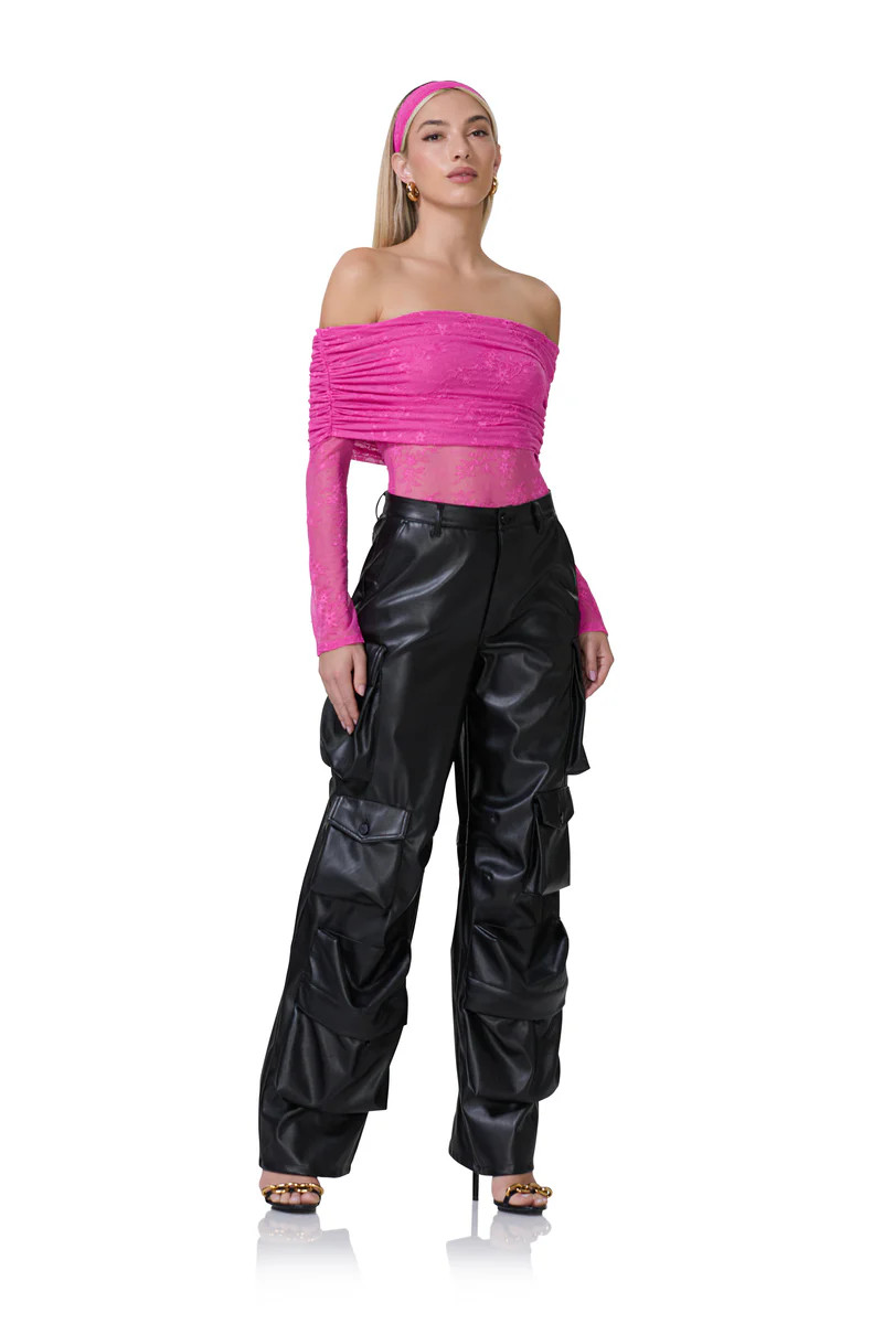 Lennox Lace Bodysuit - Cosmo Pink | ShopAFRM