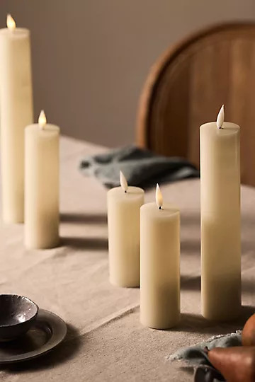 Stargazer Flameless Pillar Candle, 5 Inch | Anthropologie (US)