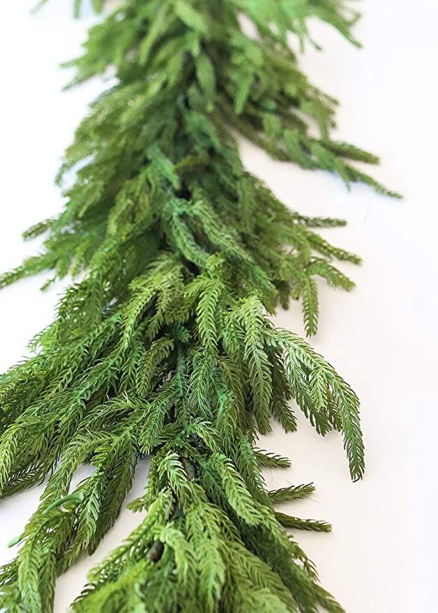 Amazon.com: Afloral Real Touch Norfolk Pine Garland - 60" : Home & Kitchen | Amazon (US)