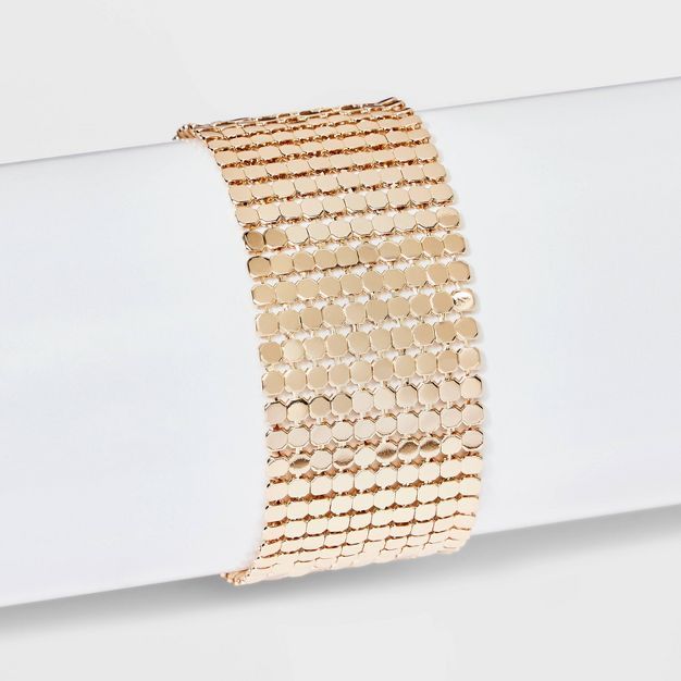 Sparkle Mesh Hematite Wrap Bracelet - A New Day™ | Target
