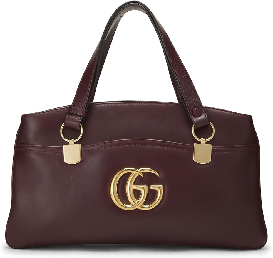 Amazon.com: Gucci, Pre-Loved Burgundy GG Leather Arli Shoulder Bag, Burgundy : Luxury Stores | Amazon (US)