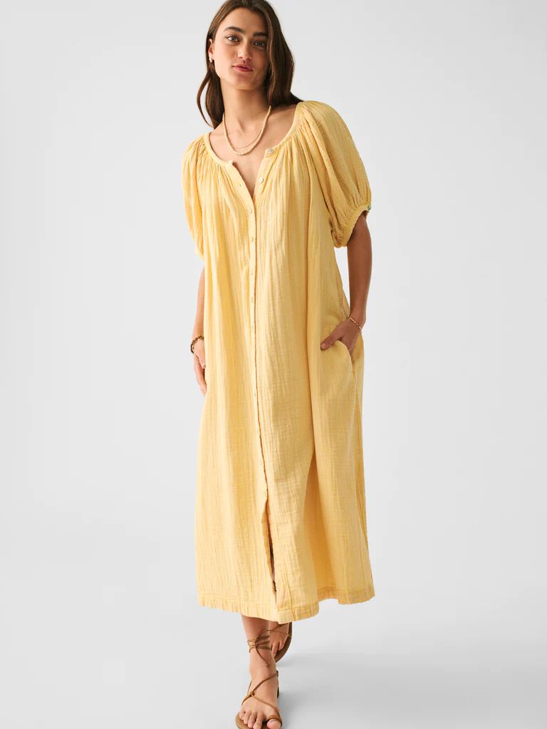 Dream Cotton Gauze Carmel Dress | Faherty