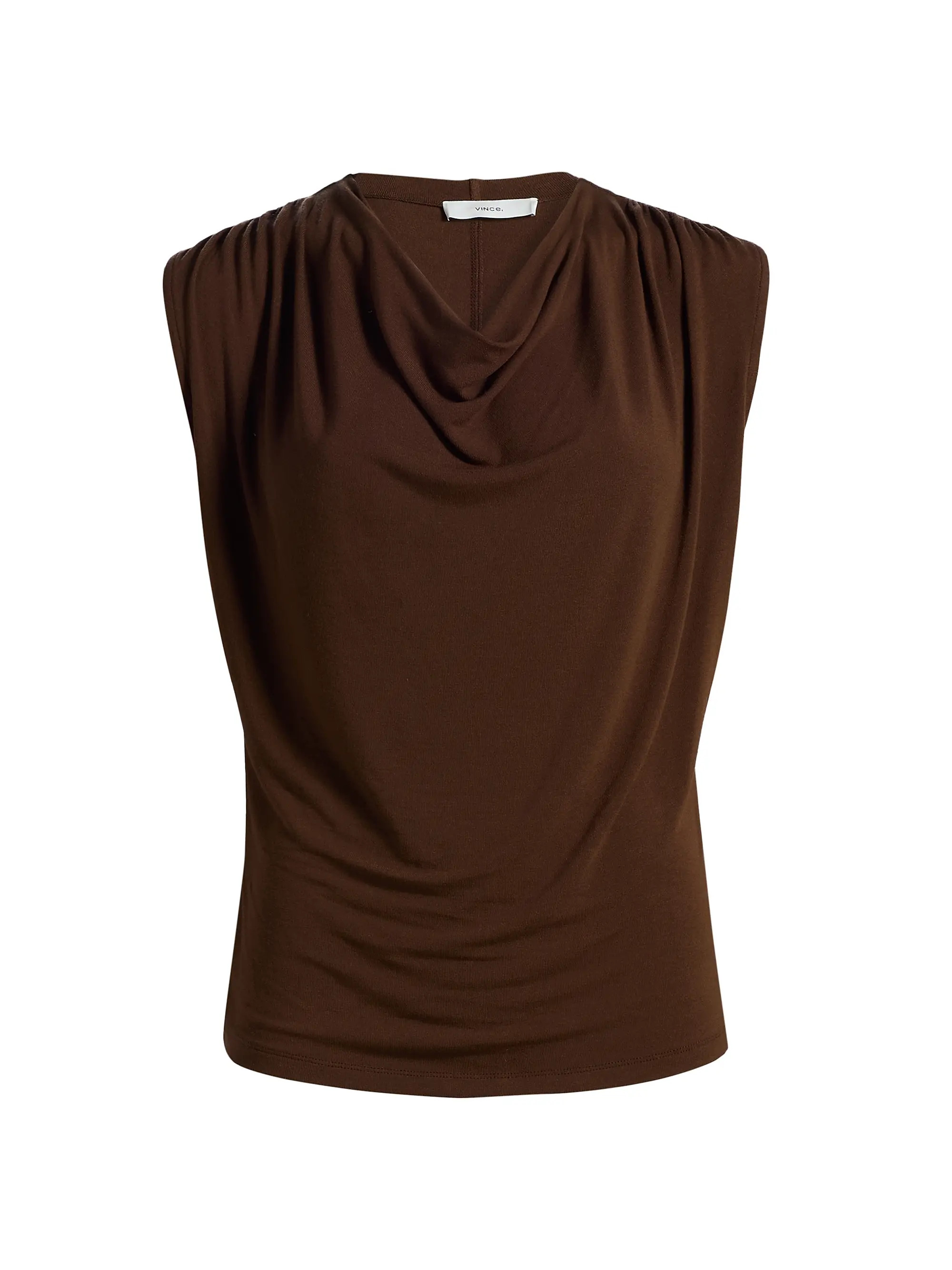 Vince Draped Cowlneck Sleeveless Top | Saks Fifth Avenue | Saks Fifth Avenue