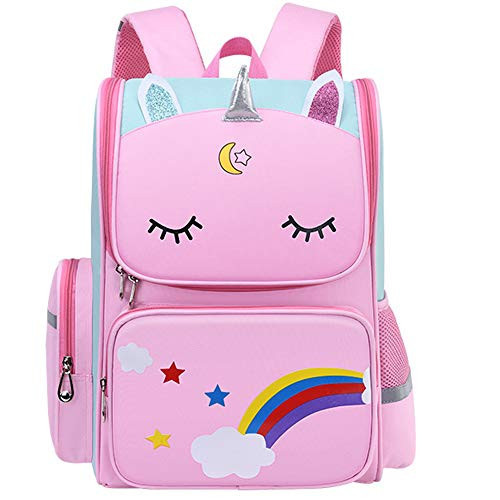 Girls Backpack for School Kids Backpacks for Girls Kindergarten Elementary Bookbag Ages 6-8 16inch Pink Kids Book Bags 5-7 Years Old Mochilas Escolares Para Niñas Kids Travel Backpack for Girls | Amazon (US)