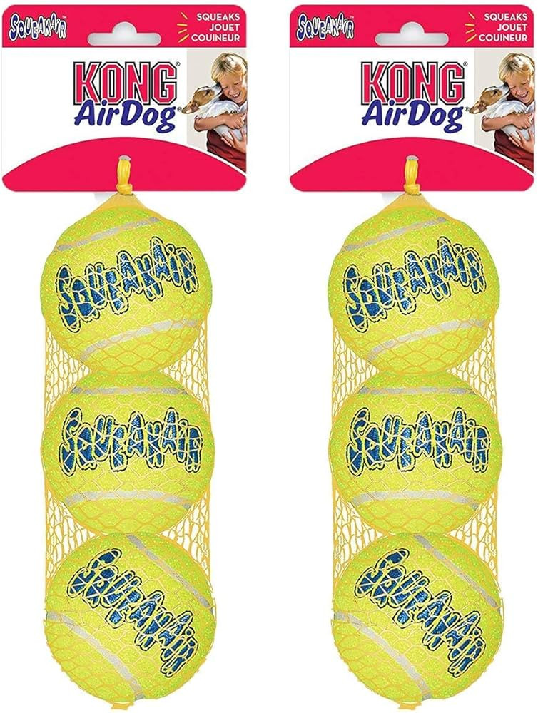 Kong Air Squeaker Tennis Balls Size:Medium(6_Balls) | Amazon (US)