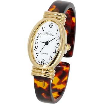 Collections Women's Round, Oval, Rectangle Case Shapes Acrylic Tortoise Shell Color Design Cuff B... | Amazon (US)