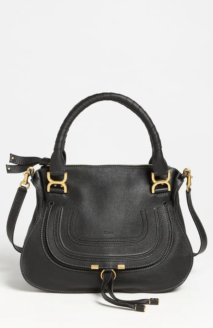 Medium Marcie Calfskin Leather Satchel | Nordstrom