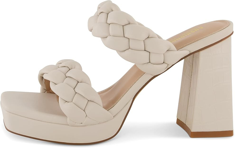 CUSHIONAIRE Women's Aurora braided platform sandal +Memory Foam and Wide Widths Available | Amazon (US)