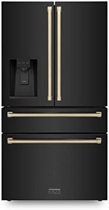 ZLINE 36" Autograph Edition Freestanding French Door Refrigerator with Water and Ice Dispenser in Fi | Amazon (US)