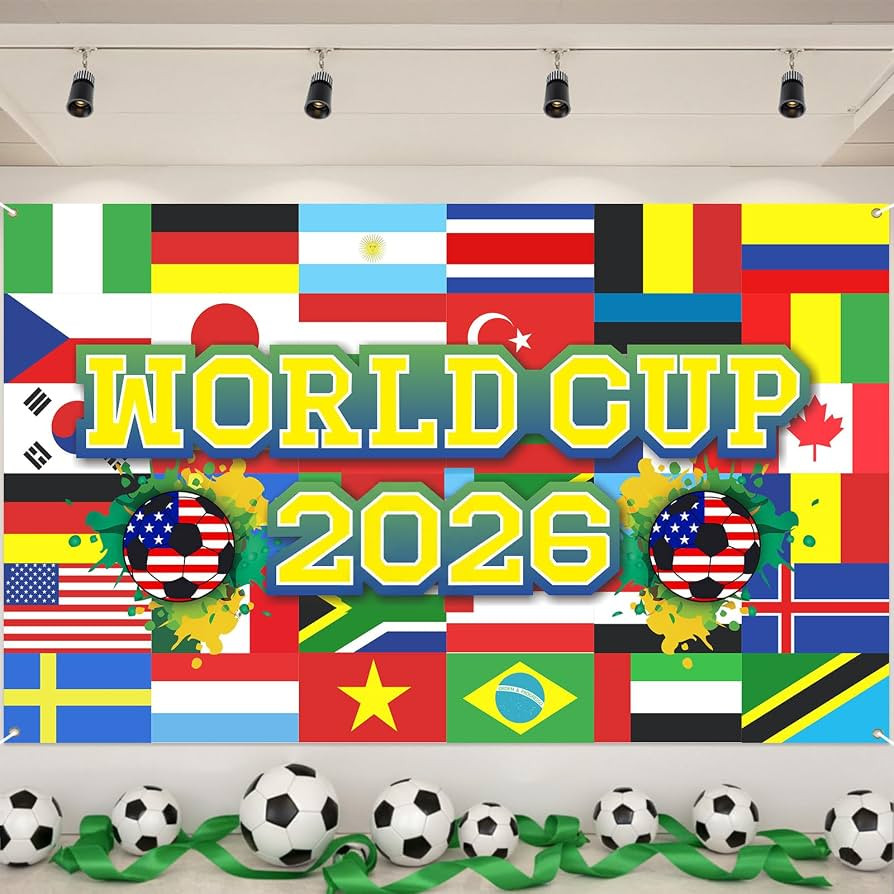 World Football Tournament Cup Celebration Backdrop 43x71 Inch 2026 Vibrant Soccer Festival Backgr... | Amazon (US)