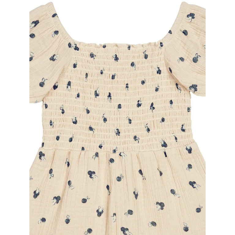 Modern Moments by Gerber Toddler Girl Romper with Puff Sleeves, Sizes 12M-5T | Walmart (US)