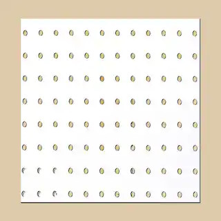 Pegboard White Panel (Common: 3/16 in. x 4 ft. x 8 ft.; Actual: 0.155 in. x 47.7 in. x 95.7 in.) ... | The Home Depot