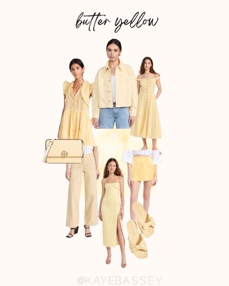2024 summer trend: butter yellow / pastel yellow color on everything from dresses to jackets to accessories #yellow #spring #summer #trends #colors 

#LTKSeasonal #LTKworkwear #LTKstyletip