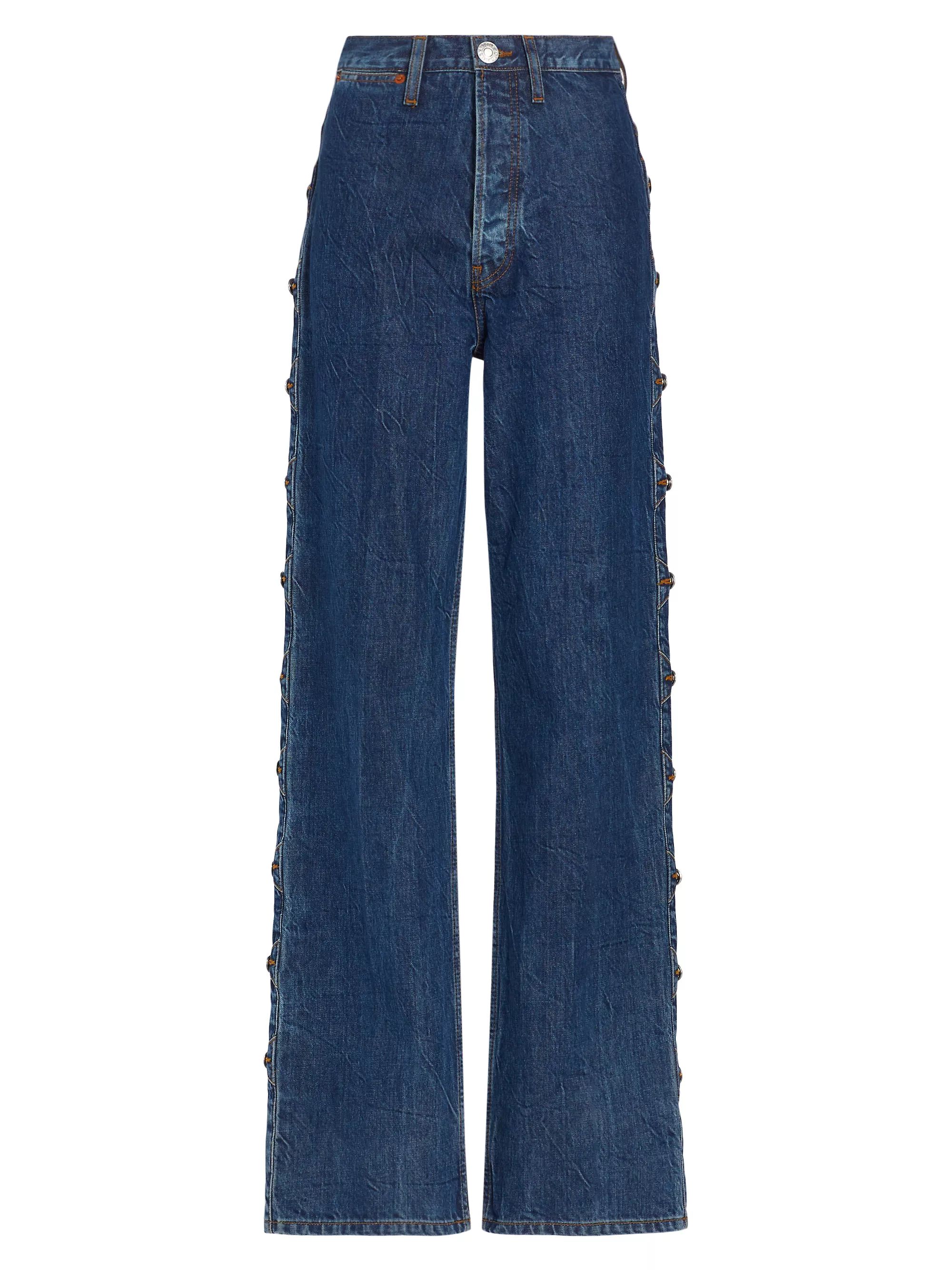 Re/doneWestern High-Rise Loose Wide-Leg Jeans | Saks Fifth Avenue