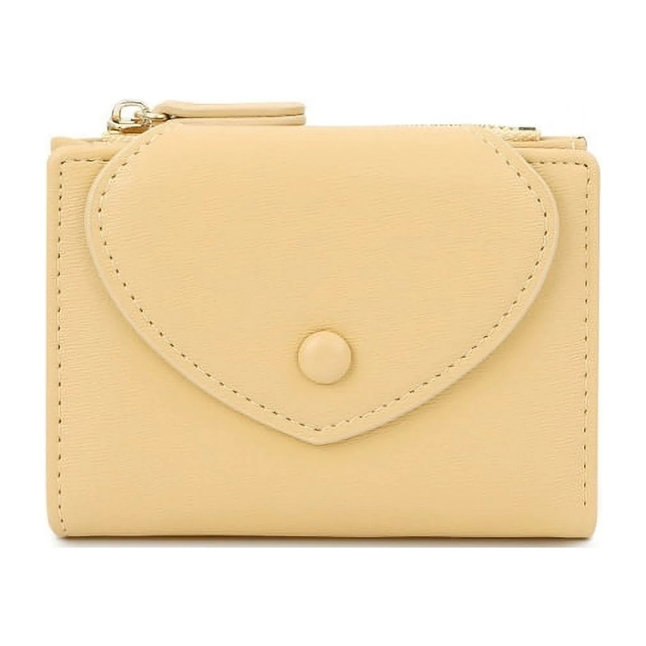 Egoelife Small Wallet with Heart Bifold Wallet Zipper Pocket Cash Card Holder Coin Purse for Wome... | Walmart (US)