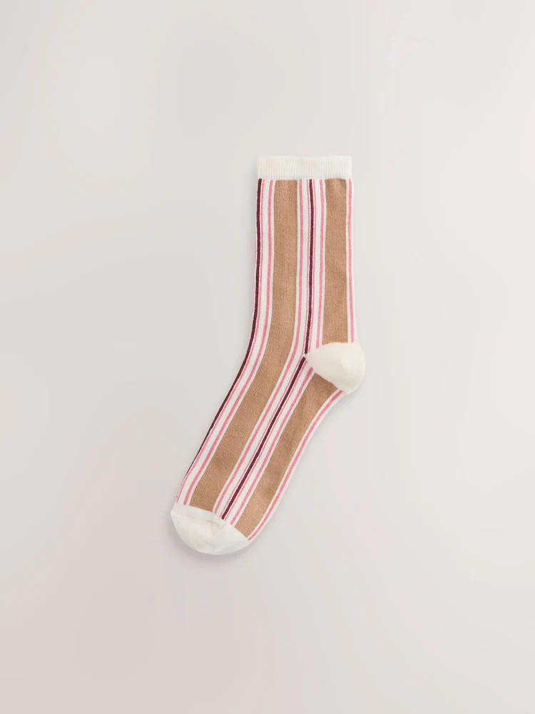 Pink Multi Stripe Ankle Socks 4 Pack | Next EU