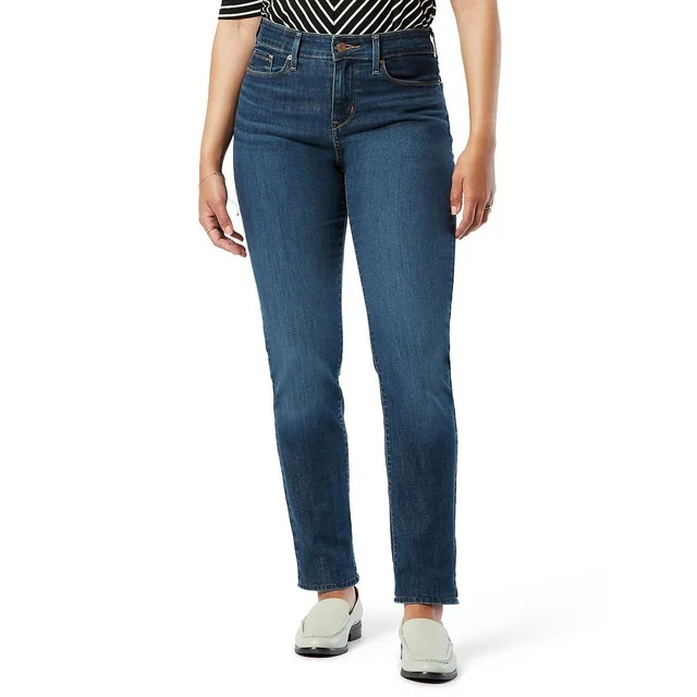 Signature by Levi Strauss & Co. Women's Mid Rise Modern Straight Jeans | Walmart (US)