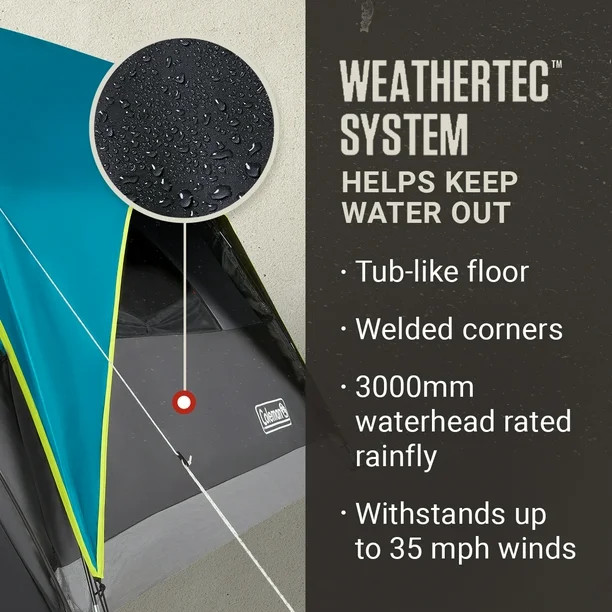 Coleman 6-Person Carlsbad Dark Room Dome Camping Tent with Screen Room | Walmart (US)