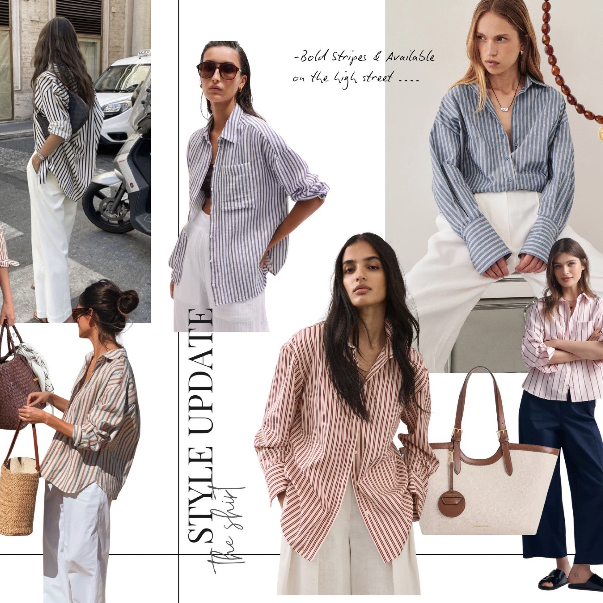 Stripe shirts 
Cotton shirt linen blends 

#LTKtravel #LTKstyletip #LTKspring