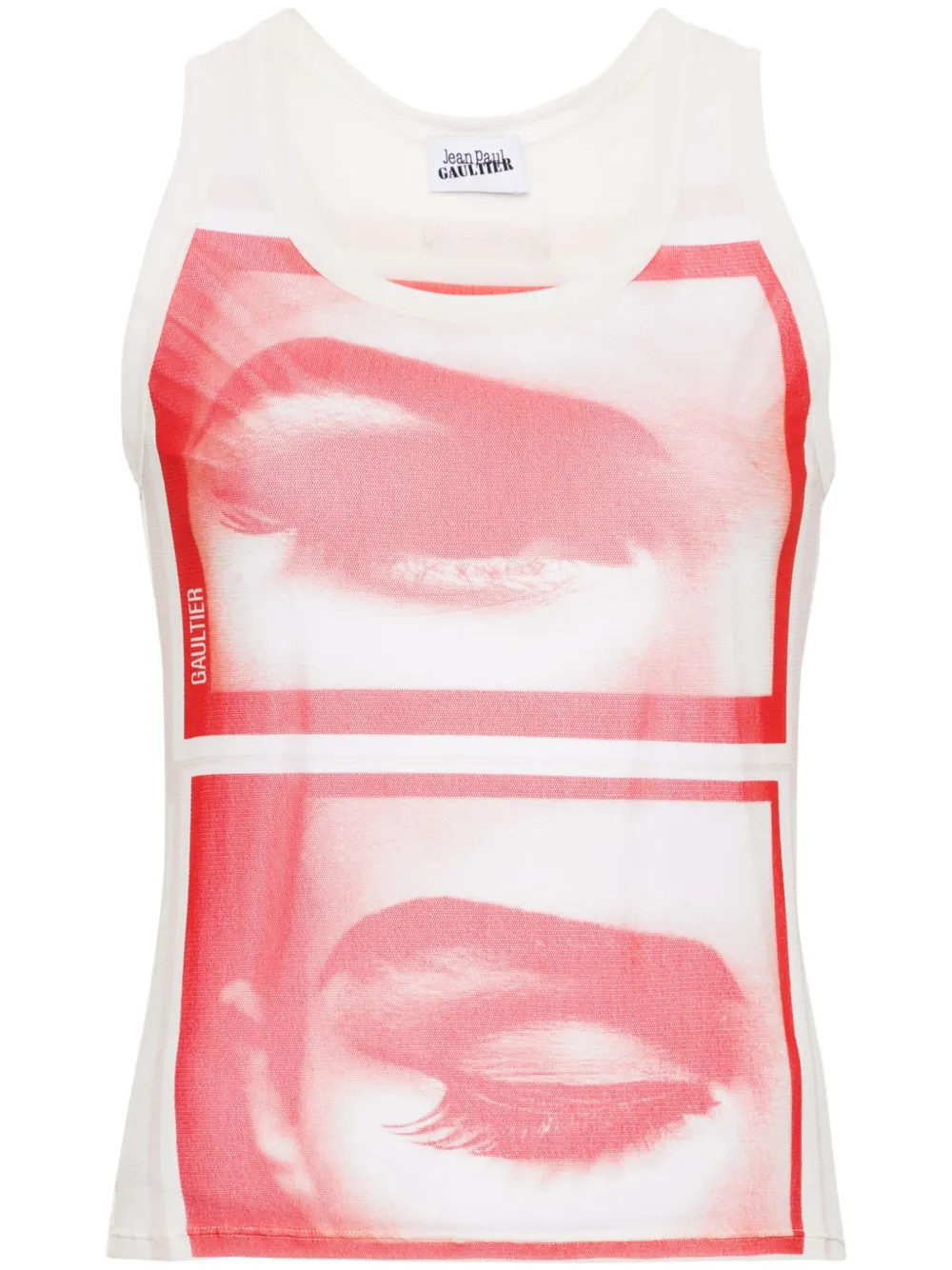 face-print mesh top | Farfetch Global
