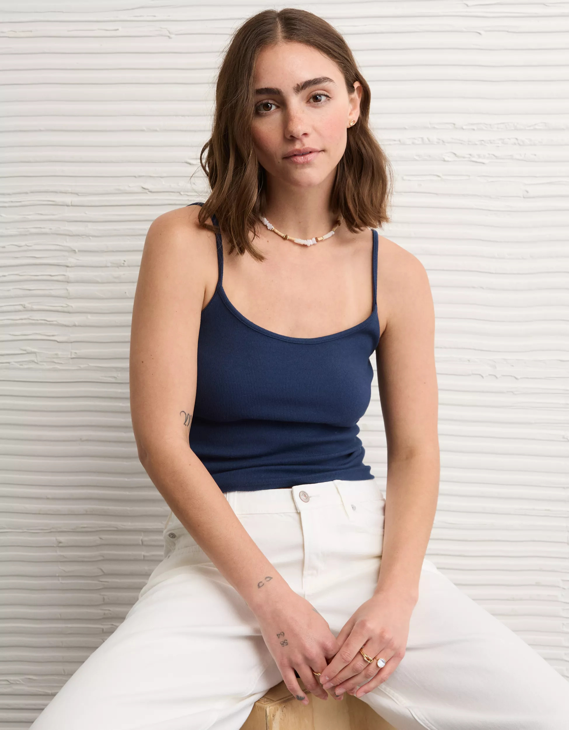 AE Sunchaser Lace Trim Babydoll Tunic Top | American Eagle Outfitters (US & CA)