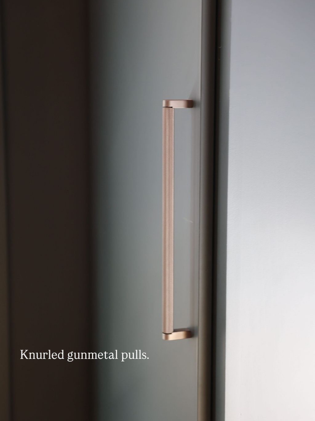 Ash gray Knurled pulls for my clients masculine home office cabinets 

#LTKHome