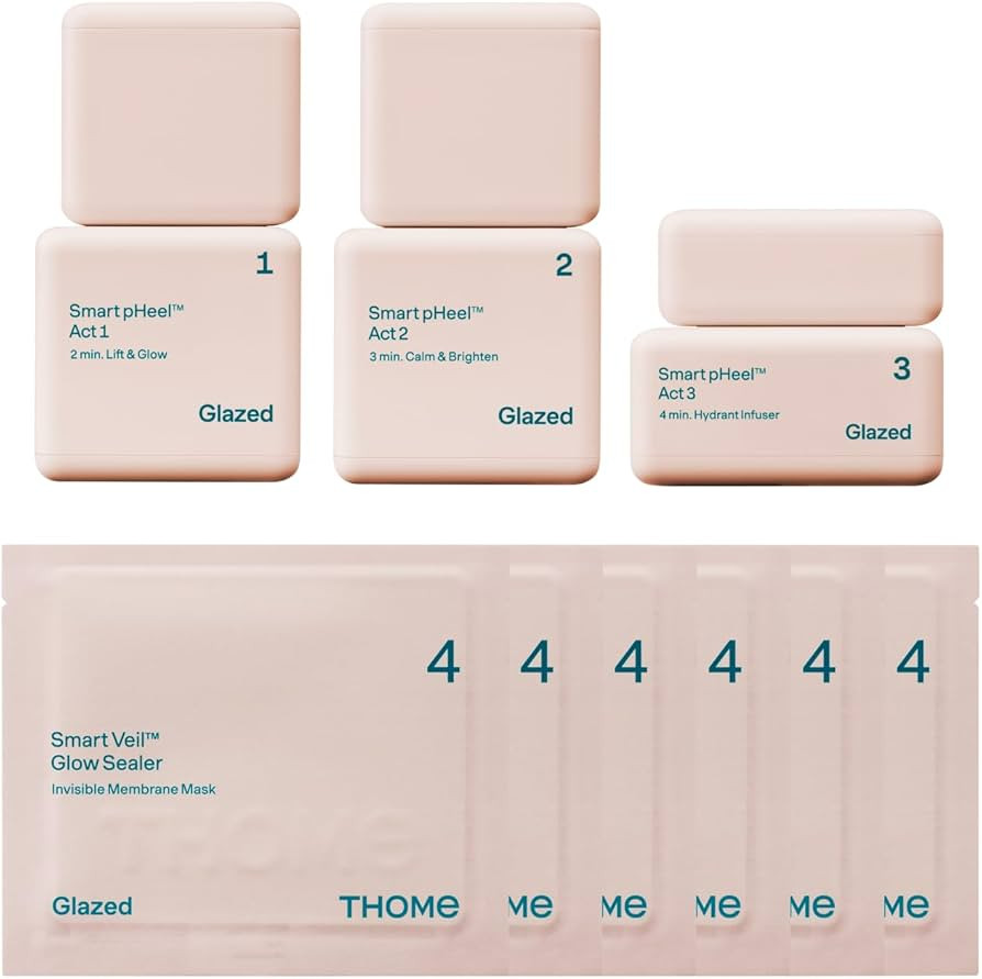 THOME Korean 4-Step Radiant Skincare Program | Low-Irritating AHA BHA PHA Exfoliating Facial Kit ... | Amazon (US)