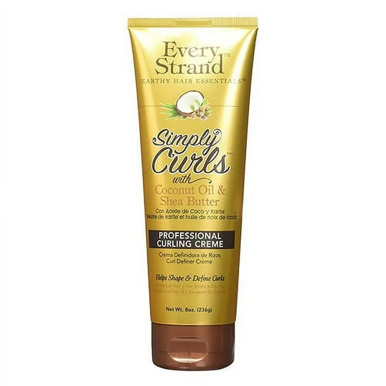 Every Strand Curling Creme Simply Curls with Coconut Oil and Shea Butter, 8 oz | Walmart (US)