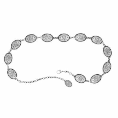 Tony Lama Ladies Silver Concho Link Western Belt C50151 | eBay US