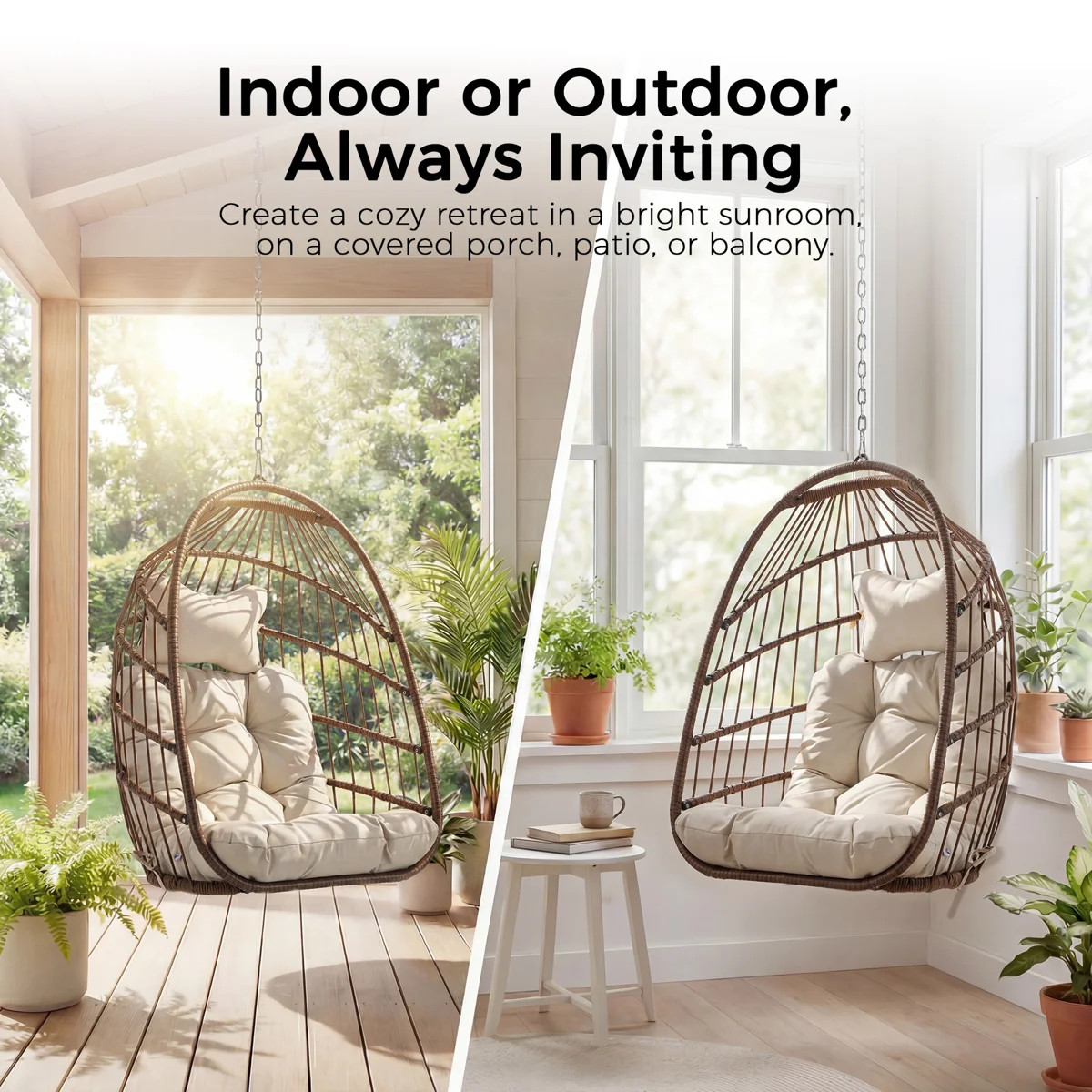 Chorley Indoor/Outdoor Porch Swing Egg Chair Without Stand | Wayfair North America