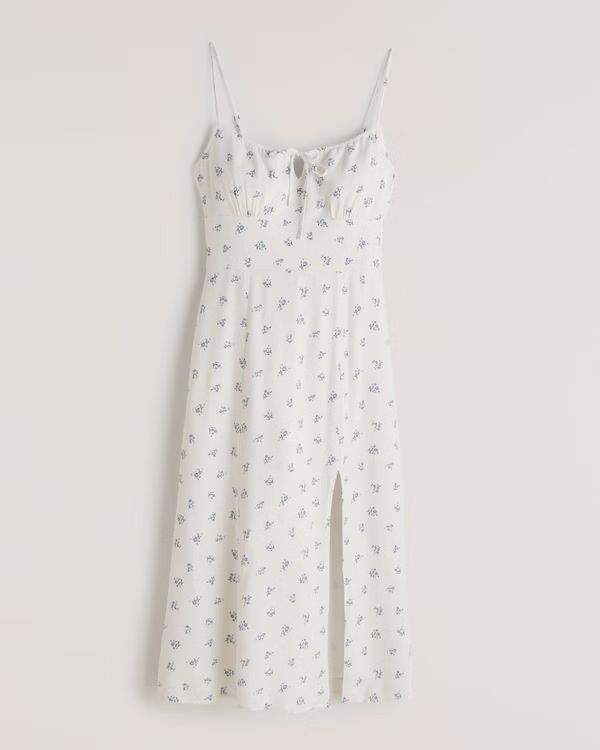 Tie-Front Midi Dress | Abercrombie & Fitch (US)