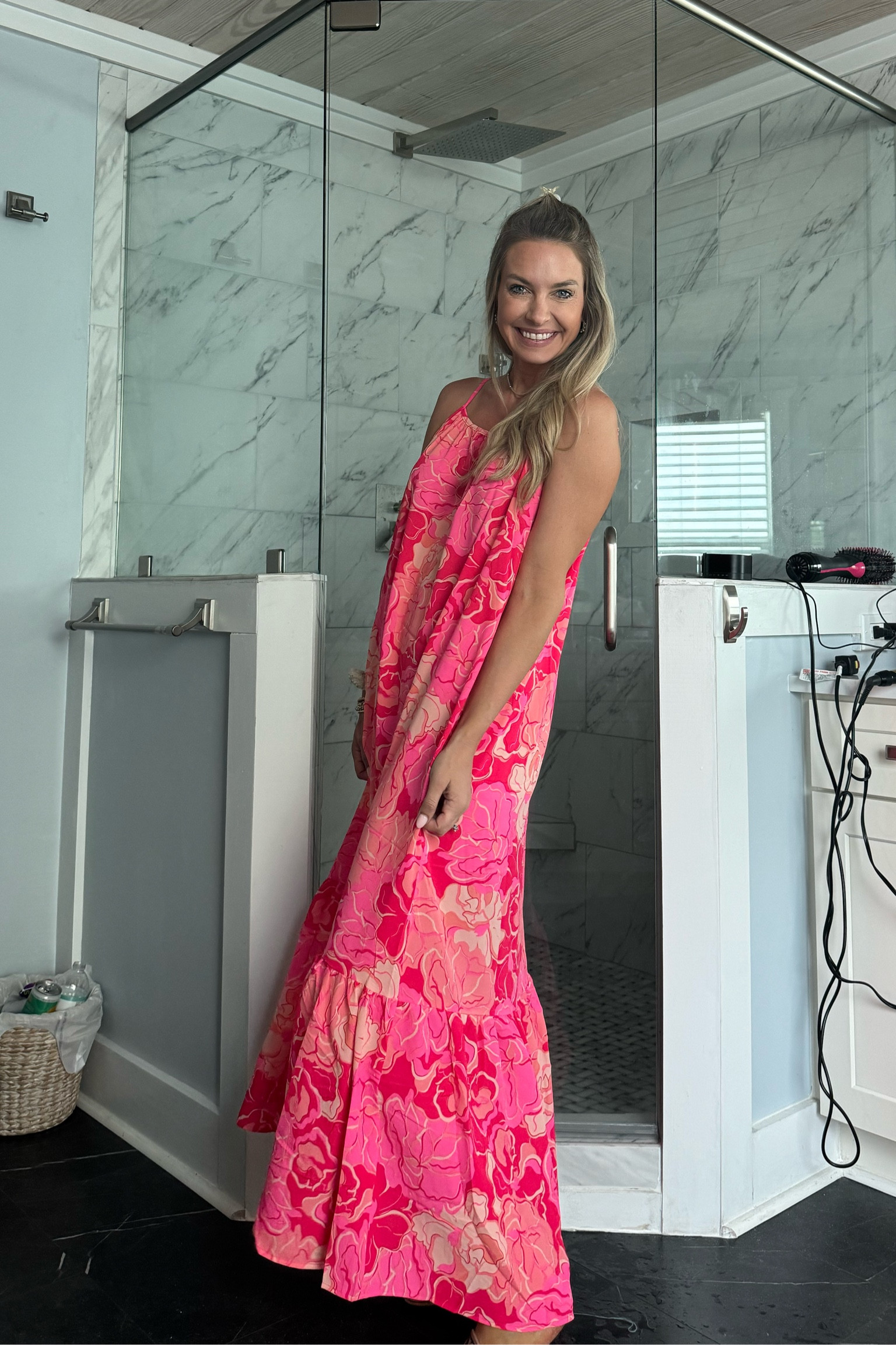 This dress is so beautiful! Wear as a coverup or out to dinner 🥂☀️ 

Fits TTS, I’m wearing a medium  

#LTKparties #LTKstyletip #LTKswim