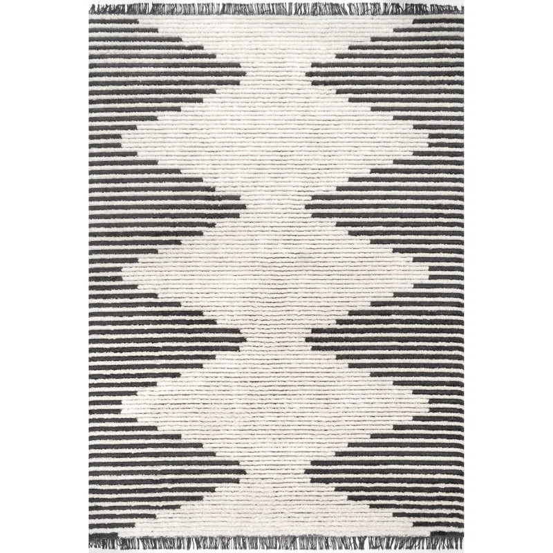 Evelina Beige/Black Area Rug | Wayfair Professional