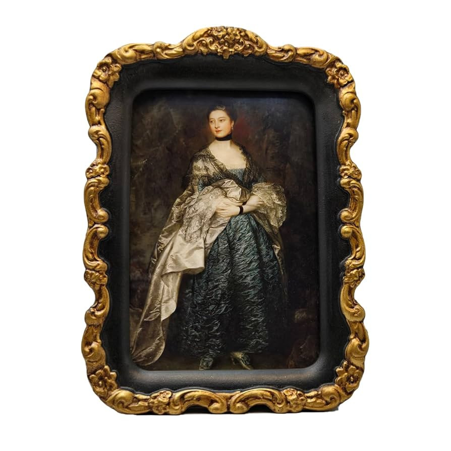 4x6 Vintage Picture Frame, Antique Black and Gold Ornate Photo Frame, for Tabletop and Wall Displ... | Amazon (US)