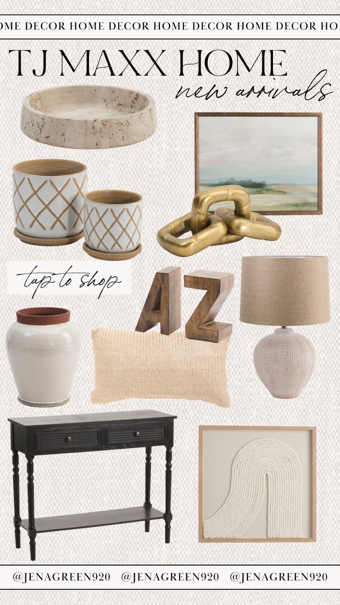 TJ Maxx New Arrivals | TJ Maxx Home Decor | TJ Maxx Decor | TJ Maxx Home Finds 

#LTKhome #LTKunder100 #LTKunder50