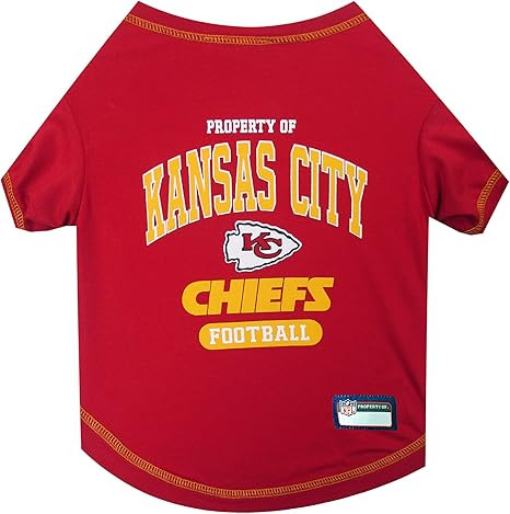NFL Kansas City Chiefs Dog T-shirt Large. - Licensed Shirt for Pets Team Colored with Team Logos-... | Amazon (US)