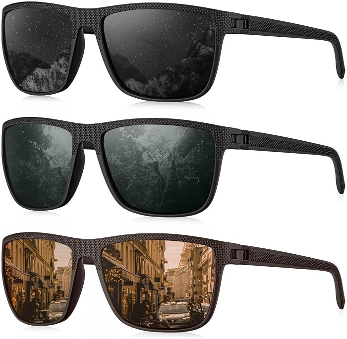 KALIYADI Polarized Sunglasses for Men, Lightweight Sun Glasses with UV Protection for Driving Fis... | Amazon (US)