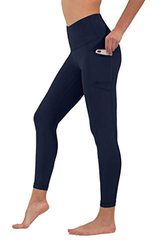 Yogalicious High Waist Ultra Soft 7/8 Ankle Length Leggings with Pockets for Women - Arctic Navy - XS | Amazon (US)