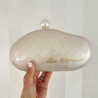 Personalised Pearl Clutch | Box Bride To Be Honeymoon Gift Clutch Bag Wedding Bag | Etsy (US)