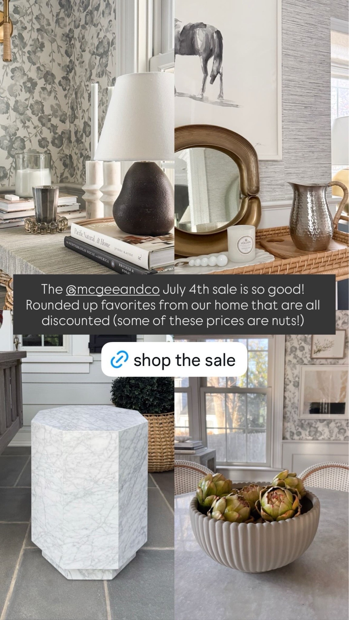 Some of my favorite picks from the McGee & Co Fourth of July sale!! Our marble outdoor side table (grab it in pre-order now at such a discount!!), the cutest mini table lamp, the coolest brass mirror and this reeded bowl!

#LTKSaleAlert #LTKHome #LTKdayinmylife