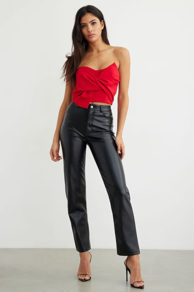 Knot Front Bustier Top | Dynamite Clothing