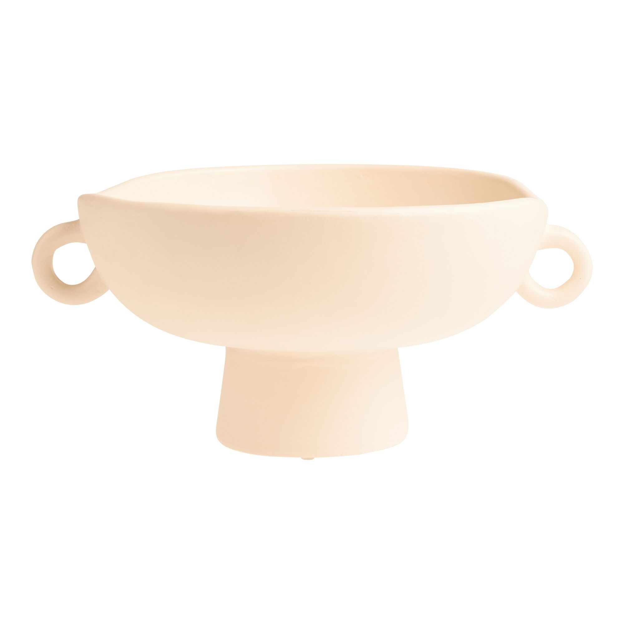 CRAFT Halle Cream Terracotta Loop Handle Bowl Decor | World Market