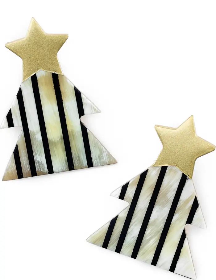 Striped Christmas Tree Drop Earrings | Nordstrom