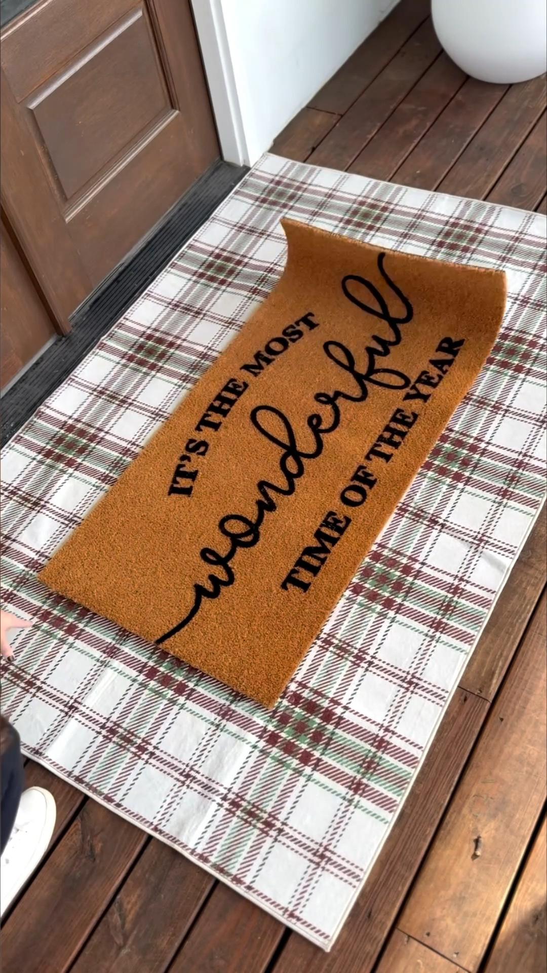 I love my Christmas doormat! This year I paired it with a plaid rug for Ralph Lauren porch vibes!

#LTKSeasonal #LTKHoliday #LTKHome