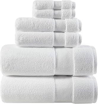 Madison Park Signature Splendor Luxury 100% Cotton Bathroom Towel Set - Soft, Plush 1000 GSM Heav... | Amazon (US)