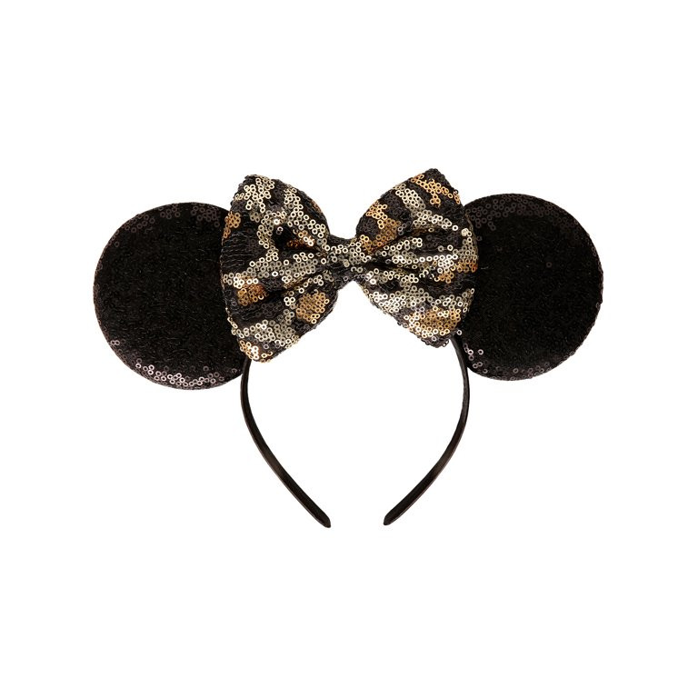 Disney Minnie Mouse Fashion Cheetah Sequin Bow Headband | Walmart (US)