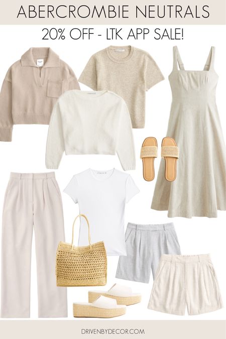 Take 20% off sitewide when you shop through the LTK app (just click to copy the promo code in the app and paste it at checkout!). Abercrombie has the best neutrals - love these tips, shorts, pants, and accessories!

Spring fashion, fashion neutrals

#LTKfindsunder100 #LTKover40 #LTKSpringSale