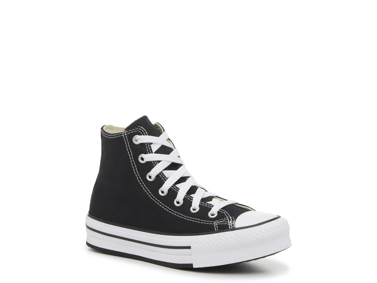 Converse Chuck Taylor All Star Lift HighTop Sneaker Kids' | Girl's | Black/White | Size 1 Youth | Sneakers | Lace-Up | DSW