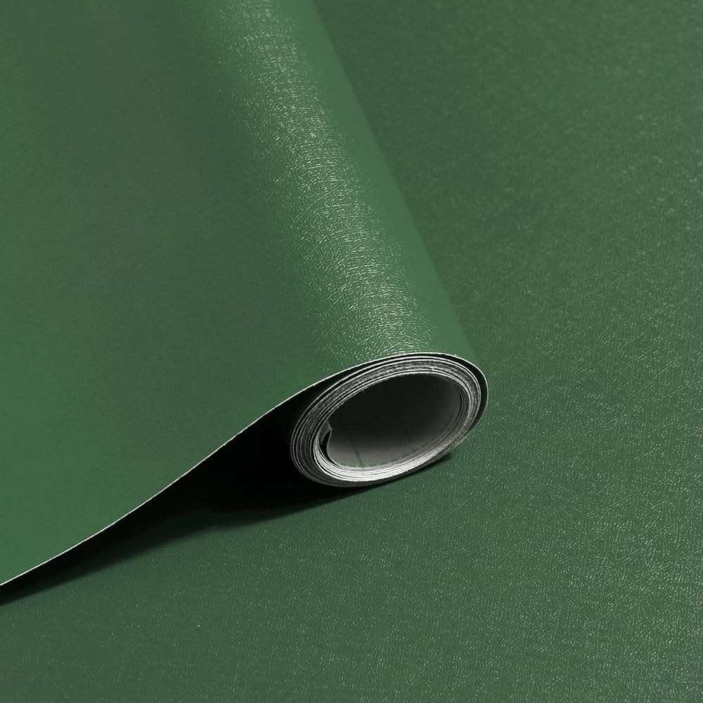 393"x17.7" Olive Green Peel and Stick Wallpaper Olive Green Wallpaper Solid Color Contact Paper D... | Amazon (US)